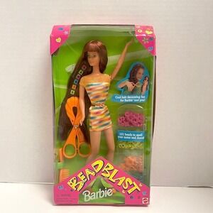 1997 Bead Blast Barbie Doll 18890 Beading Tool & 101 Beads for Hair Decorating